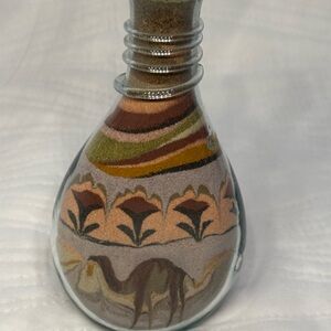 Handcrafted Sand Art Bottle with Camel Design